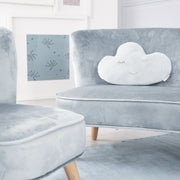 Cuddly pillow cloud 'roba style', light blue / sky, fluffy throw pillow for baby & children's rooms
