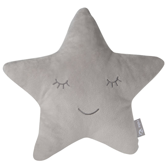 Étoile en peluche 'roba Style' - Coussin décoratif douillet pour chambre d'enfant - Gris argenté