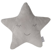 Cuddly pillow star 'roba style', silver grey, fluffy decoration pillow for baby & nursery