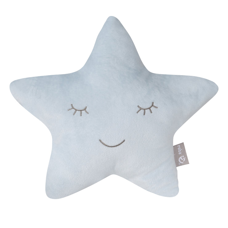 Coussin en peluche étoile "roba Style" bleu clair/ciel, coussin décoratif douillet pour chambre d'enfant