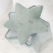 Estrella del cojín 'roba Style' frosty green, almohadilla decorativa esponjosa para bebés