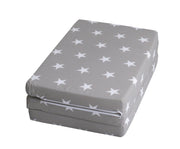 Colchón de cama de viaje 'Little Stars', cuna de viaje plegable, cuna 60 x 120 cm, incluida la bolsa de transporte