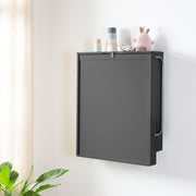 Wall-mounted changing table + Mat 'roba Style grey' - Foldable & space-saving - Anthracite