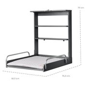 Wall-mounted changing table + Mat 'roba Style grey' - Foldable & space-saving - Anthracite
