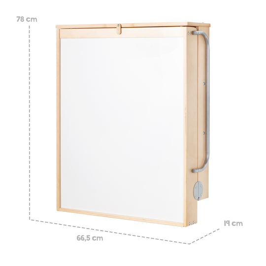 Estante de pared para cambiar pañales natural + Almohadilla para cambiar pañales 'roba Style gris' - Plegable y ahorrador de espacio
