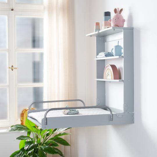 Estante de pared taupe incluido almohadilla para cambiar pañales 'roba Style'