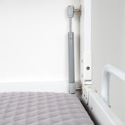 Estante cambiador de pared, blanco, con cambiador 'roba style grey', plegable, ahorra espacio, 2 compartimentos