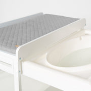 Bathing & Changing Combi 'Baby Pool' incl. changing mat 'roba Style', pull-out tub, white