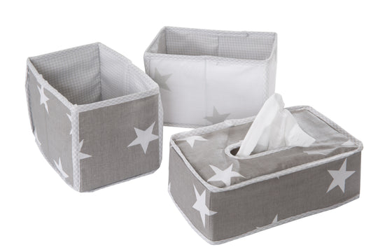 Set d'organisation des soins 'Little Stars', 2 boîtes de couches, 1 boîte de lingettes humides