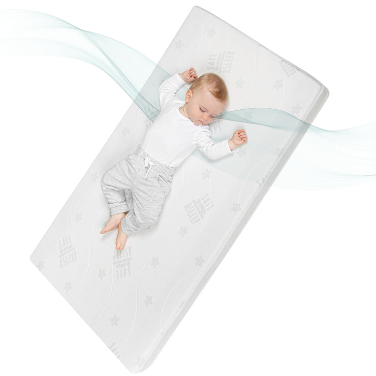 Cot mattress 'safe asleep®', AIR BALANCE PLUS, 70 x 140 x 9 cm, for an optimal sleeping climate