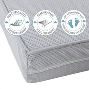 Cot mattress 'safe asleep®', AIR BALANCE PREMIUMMESH, 70 x 140 x 9 cm, optimal sleeping climate