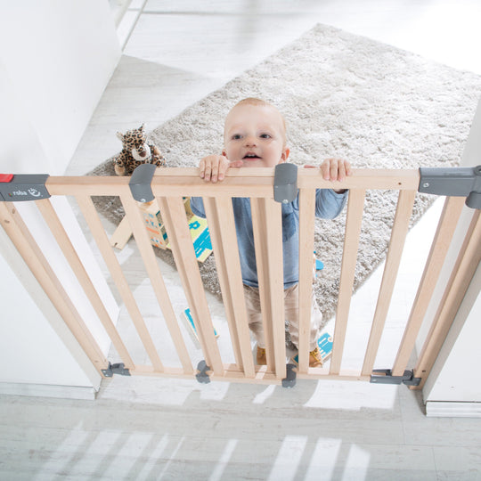 Barrière de protection pour porte 'Safety Up', grille de sécurité avec fonction feu de circulation