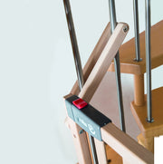 Treppenschutzgitter 'Safety Up', Schutzgitter mit Ampelfunktion, Buche massiv, 93,5 - 120,5 cm