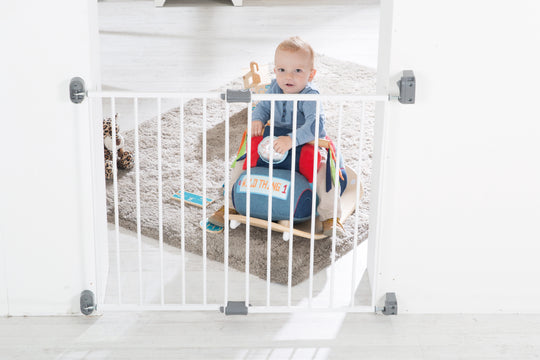 Barrière de protection pour porte 'Easy Step', le métal la grille de protection sait, à part en haut