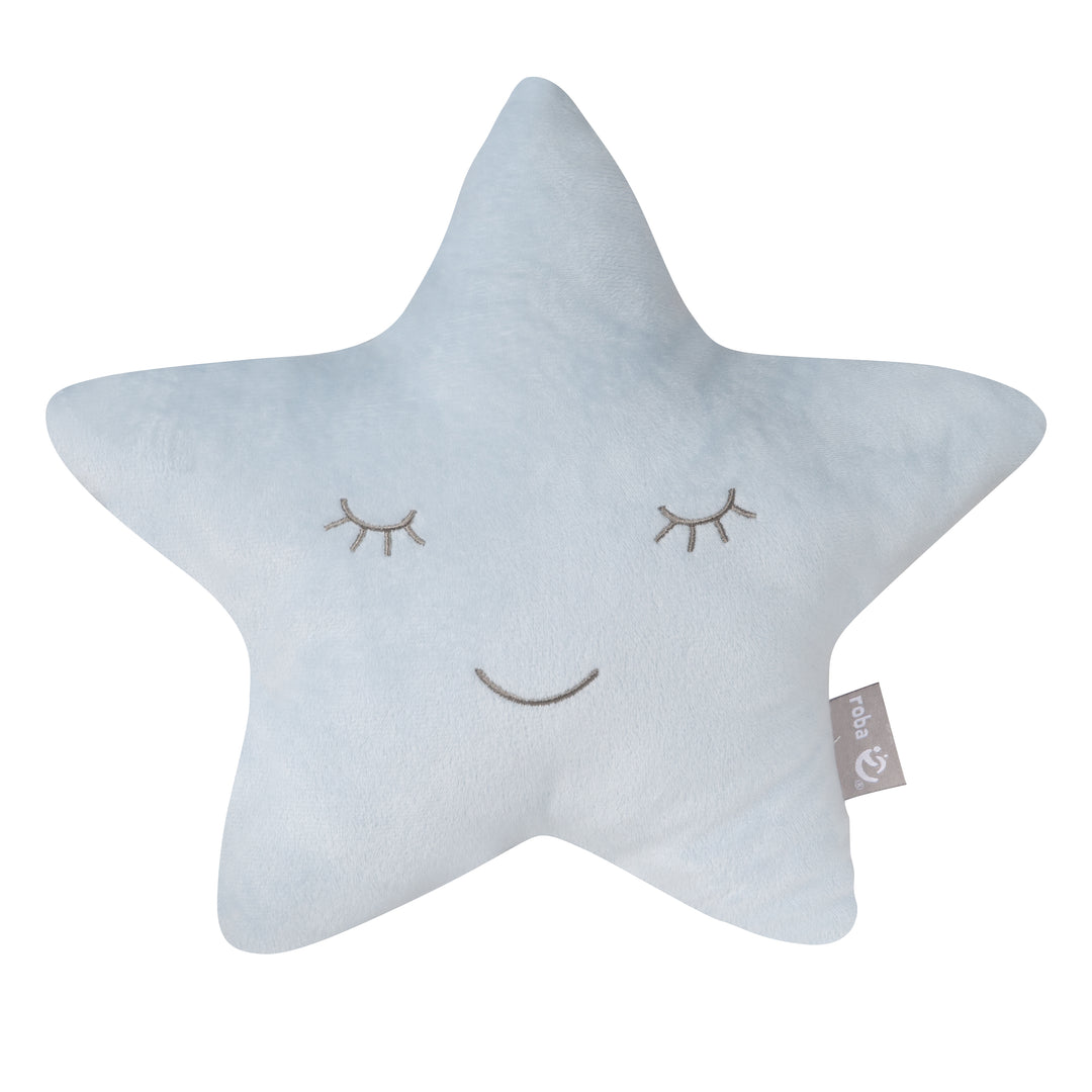 Paquete 'Lil Sofa' incluye sillón infantil, puff con forma de estrella y cojín decorativo estrella en azul claro/sky