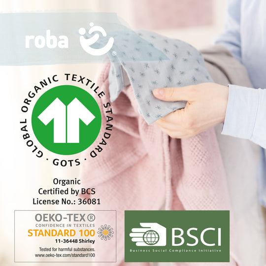 Set da regalo biologico 'Lil Planet' verde ghiaccio, asciugamano, flanella, telo per le coccole e coperta, GOTS