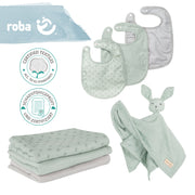 Organic Gift Set Baby Essentials 'Lil Planet' frosty green made from organic cotton, GOTS certified