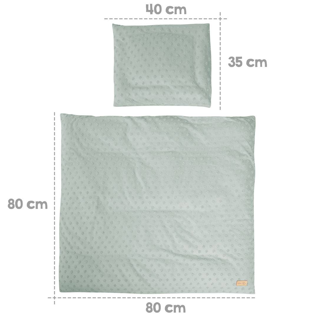 Coffret cadeau pour bébé 'Lil Planet' - 3 pcs - Coton biologique certfié GOTS - Vert givré