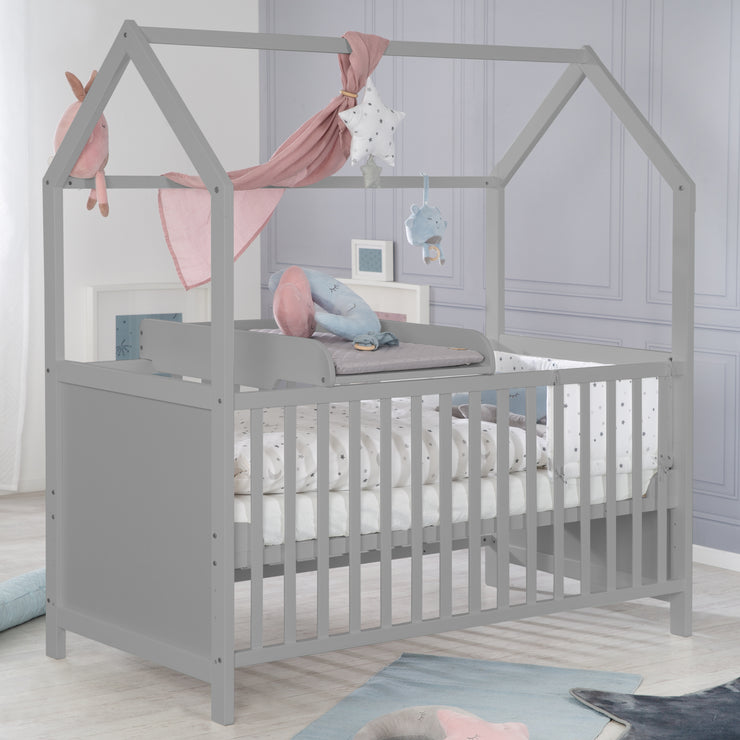 Plato cambiador taupe con cambiador 'Roba Style', para colocar en camas de bebés y niños