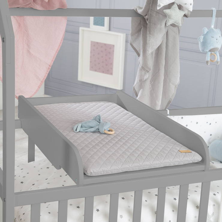 Plato cambiador taupe con cambiador 'Roba Style', para colocar en camas de bebés y niños