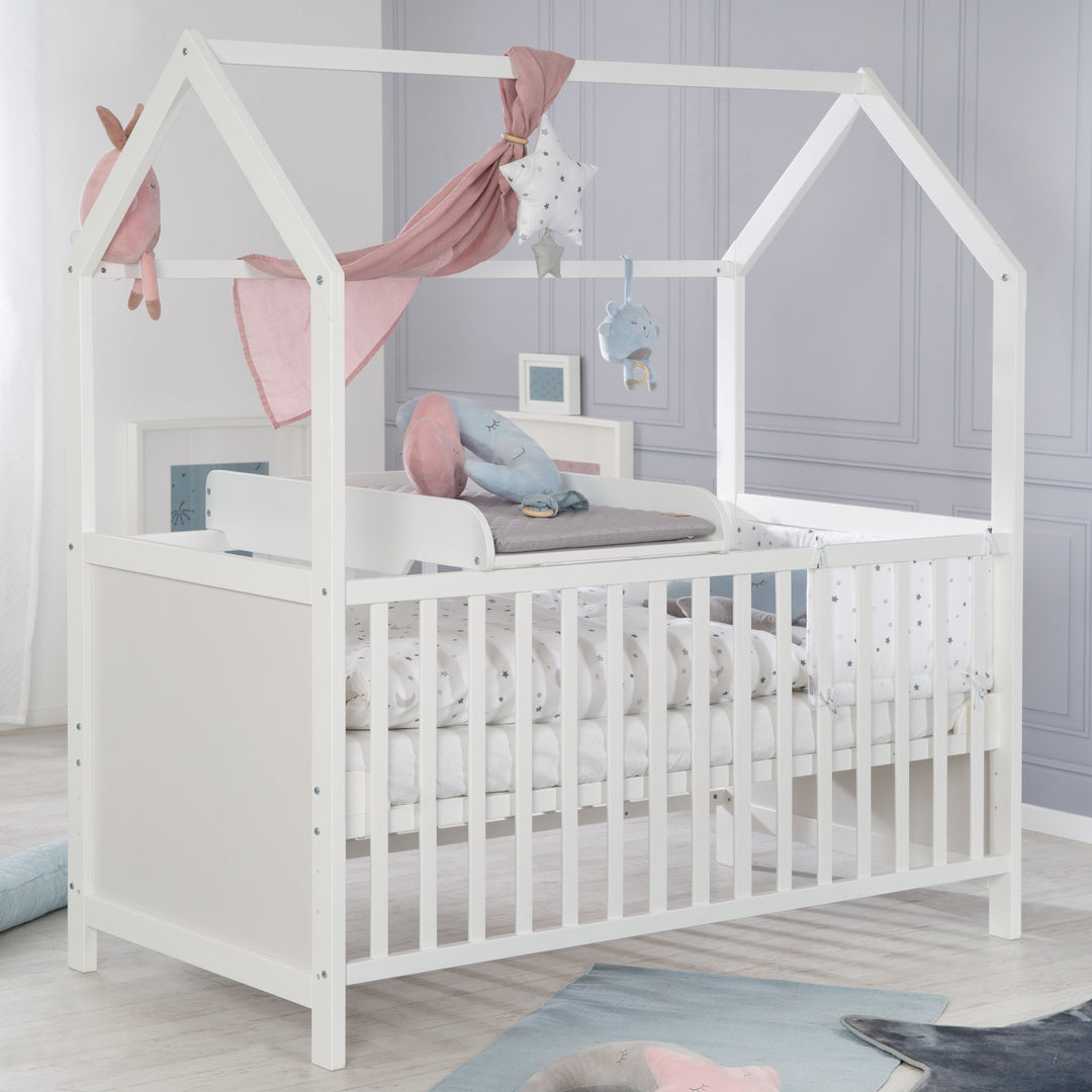 Plan à langer + Matelas 'roba Style' - Á poser sur lits bébé - Blanc / Taupe