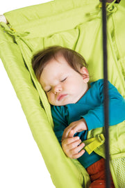 Asiento colgante 'verde', ajustable desde el sofá oscilante hasta el asiento oscilante, desde el nacimiento hasta aprox. 6 años/30kg