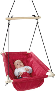 Asiento colgante 'rojo', ajustable desde el sofá oscilante hasta el asiento oscilante, desde el nacimiento hasta aprox. 6 años/30kg