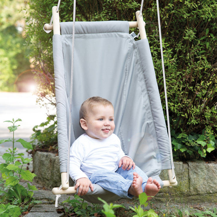 Siège suspendu, taupe, transformable de balançoire en siège balançoire, dès la naissance jusqu'à environ 6 ans/30 kg