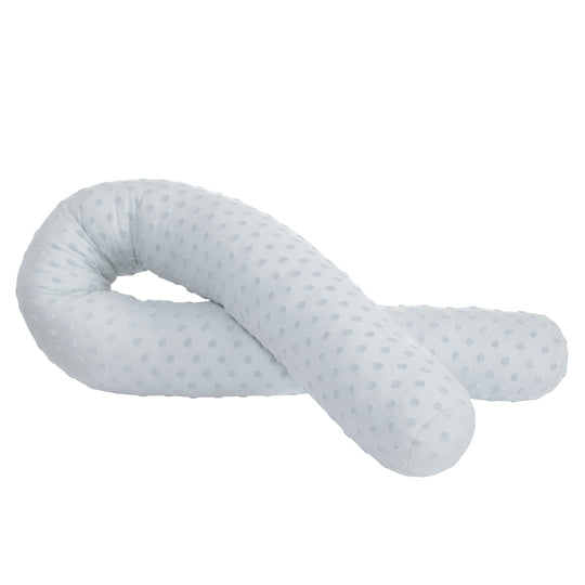 Tour de lit en forme de serpent 'Lil Planet' - Coton biologique certifié - 170 cm - Bleu clair