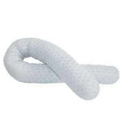 Organic bed snake 'Lil Planet', organic cotton, 170 cm long, Ø 12 cm, light blue