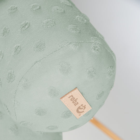 Cojín de cuna 'Lil Planet', algodón orgánico, 170 cm, Ø 12 cm, verde helado