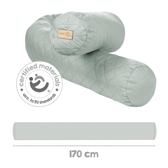 Bed Bumper 'roba Style', Baby Bed Surround, Frosty Green, 170 cm