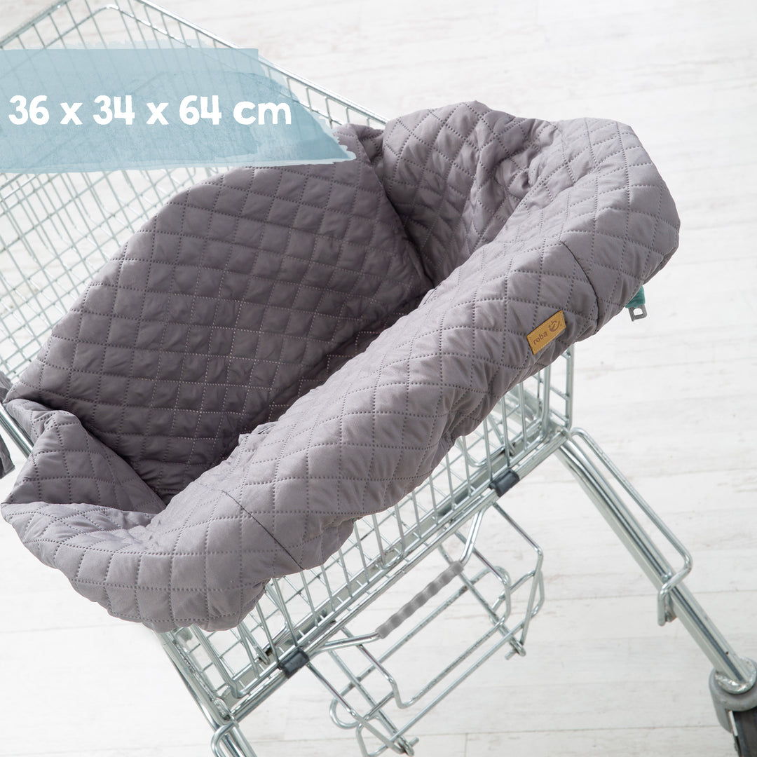 Einkaufswagenschutz 'roba Style' für Babys inkl. Tragerucksack - Anthrazit