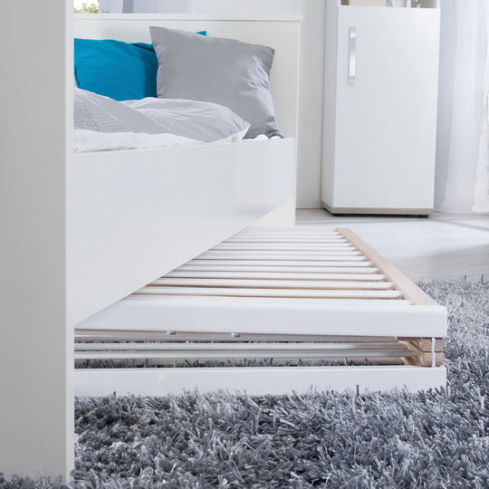 Lit bébé pliable 'Fold Up' 60 x 120 cm - Hauteur réglage - Roulettes mobiles - Bicolore