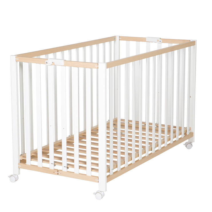 Foldable Cot 'Fold Up' 60 x 120 cm - Bicolor - Height Adjustable