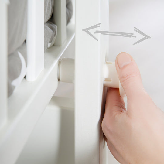 Set de berceau complet 'Little Stars', 40 x 90 cm, blanc, fonction de verrouillage, incl. accessoires