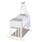 Co-Sleeper 'Indibear' 4 in 1, baby bed, cradle & children's bench, white