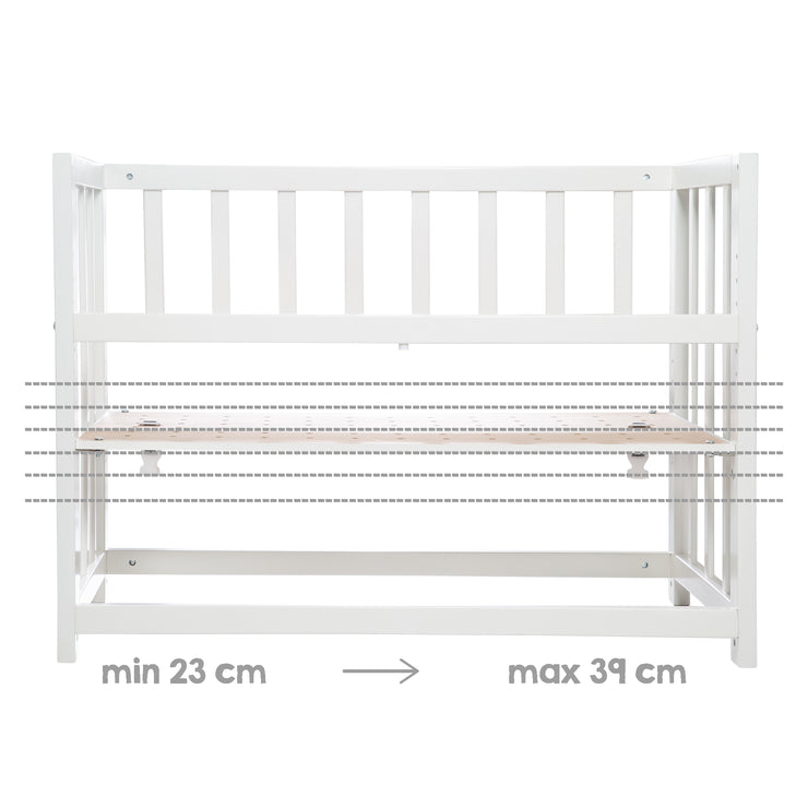 Co-Sleeper 'Sternenzauber grau' 3 in 1, baby bed gray, incl. complete bed accessories