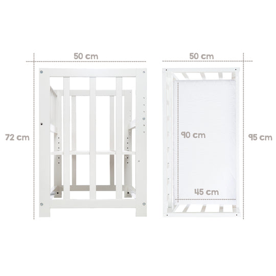 Cradle & Co-Sleeping Bed 'miffy®' 3-in-1, Baby Bed, Including Complete Bed Accessories