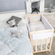 Co-Sleeper 'Liebhabear' 4 in 1, cot, cradle and children's bench made of beech wood