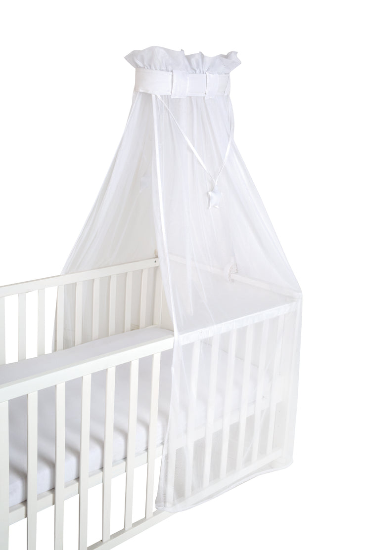 Baldaquin pour lit de bébé "safe asleep®", blanc, baldaquin à mailles pour lit de bébé "Air"