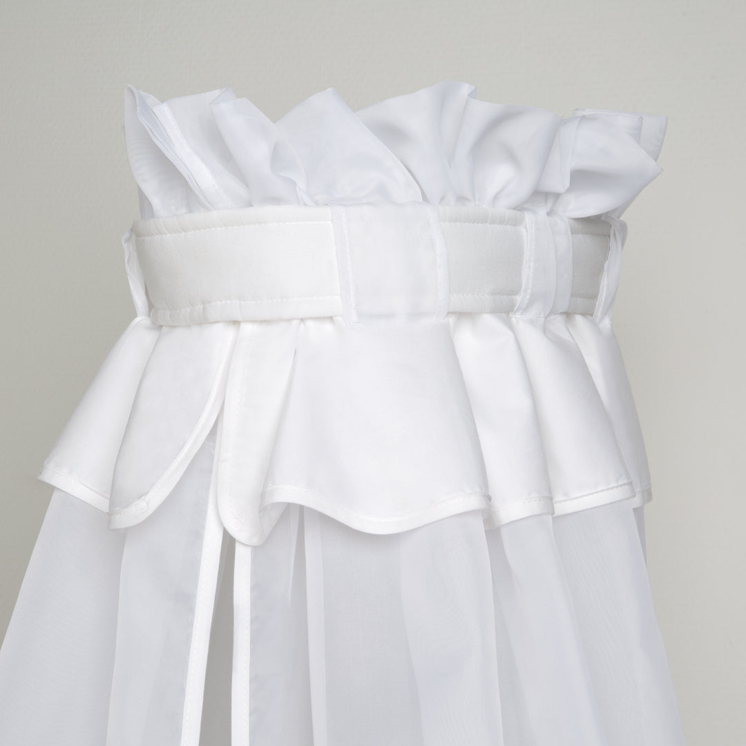Baldaquin pour lit de bébé, blanc, 16 % coton, 84 % PES, (HxLxP) 160 x 250 x 0,5 cm