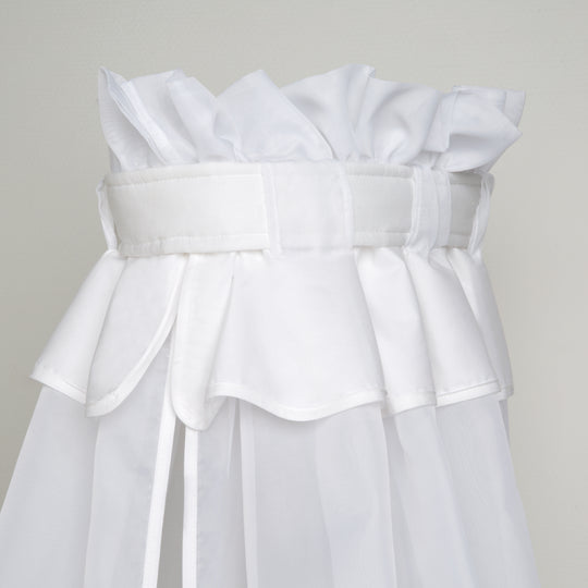 Baldaquin pour lit de bébé, blanc, 16 % coton, 84 % PES, (HxLxP) 160 x 250 x 0,5 cm