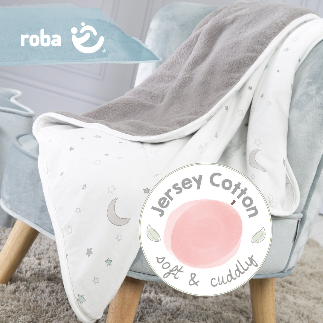 Couverture de bébé 'Sternenzauber' - 80 x 80 cm - en jersey coton pour filles et garçons