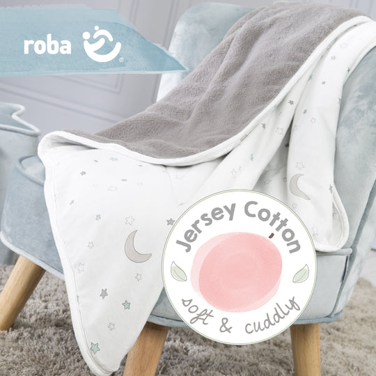 Couverture de bébé 'Sternenzauber' - 80 x 80 cm - en jersey coton pour filles et garçons