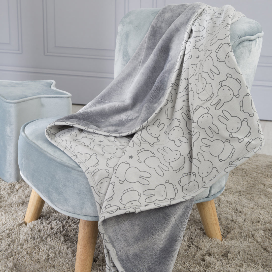 Couverture de bébé 'miffy®', couverture 100% jersey coton pour filles et garçons, 80 x 80 cm
