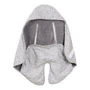 Baby blanket 'miffy®' with slots for belts for all car seats & prams, gray