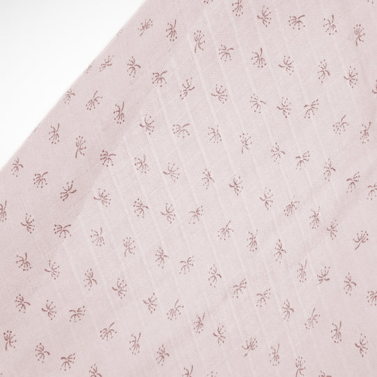 Organic 3-Piece Diaper Set 'Lil Planet' Pink / Mauve, Muslin Fabric, Organic Cotton, GOTS, 80 x 80 cm