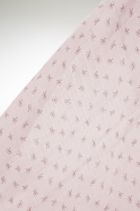 Organic 3-Piece Diaper Set 'Lil Planet' Pink / Mauve, Muslin Fabric, Organic Cotton, GOTS, 80 x 80 cm