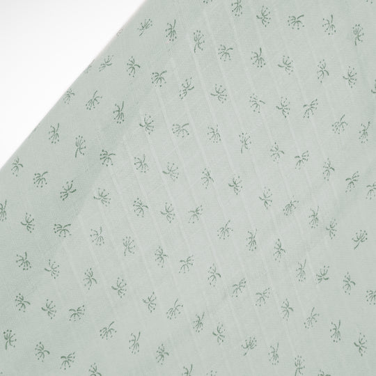 Organic 2-Piece Set Swaddle & Nursing Cloth 'Lil Planet' Frosty Green, Organic Cotton, GOTS, 120 x 120 cm